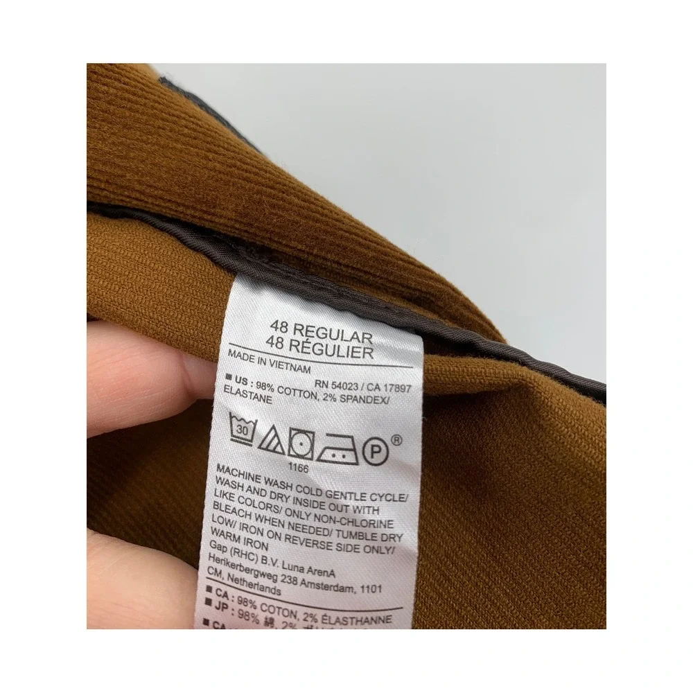 Banana Republic Corduroy Blazer Jacket Mens 48R Brown Unstructured Fall NEW